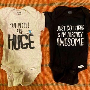 Graphic baby onsies